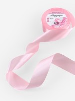 Лента атласная, 40 мм, 23±1 м, пастельно-розовая
