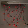 Гирлянда «Нить» 5 м с насадками «Шарики красные», IP20, тёмная нить, 30 LED, свечение красное, 8 режимов, 220 В