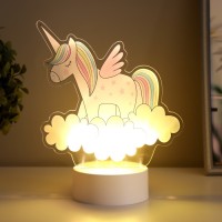 Светильник "Единорог" LED 3000К USB/от батареек 3хАА белый  16,3х9х23 см
