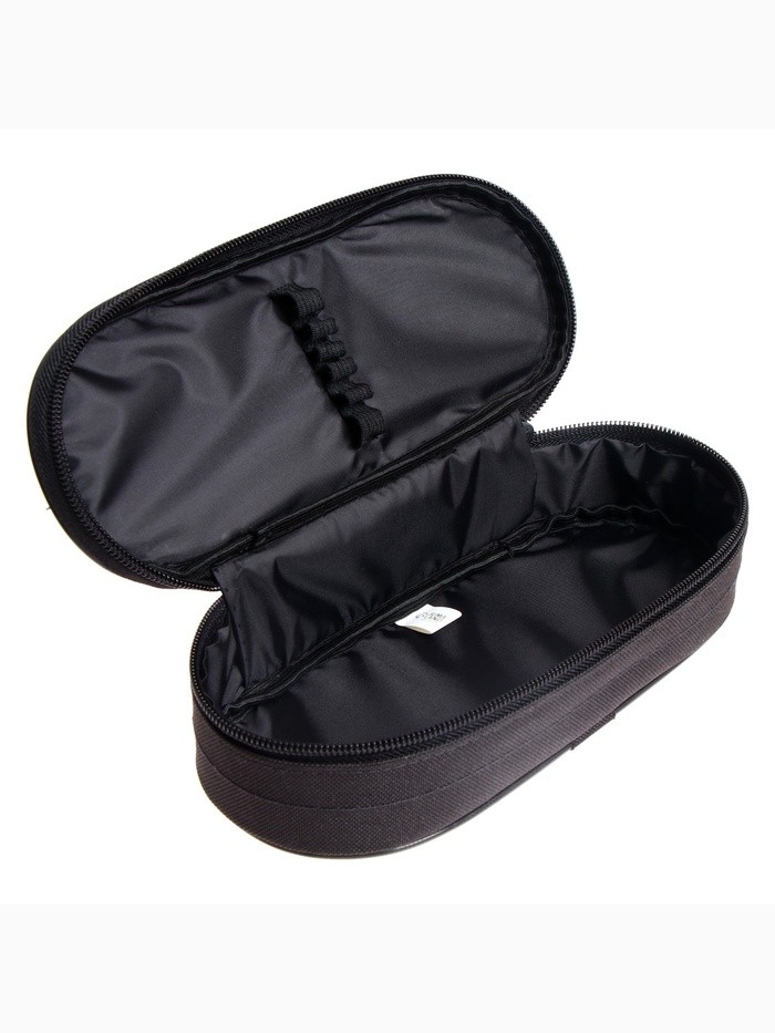 Пенал-футляр 95 х 205 х 45 мм, мягкий, текстильный, Calligrata, ПМК 27-20 резинка на клапане,"School"