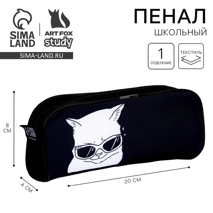 Пенал школьный текстильный «Дай списать», 20×8×4 см