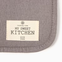 Прихватка Этель ECO, цв. серый, 19х19 см, 70% хл, 30% лён, ватин 250 г/м2