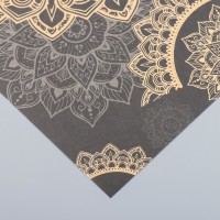 Бумага для скрапбукинга "Мандала на чёрном" плотность 180 гр 30,5х32 см