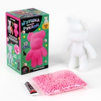 Игрушка помпонами «Медведь», розовый