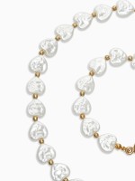 Набор 2 предмета: бусы, браслет «Жемчуг барочный. Сердечки», 40/18 см, белый в золоте