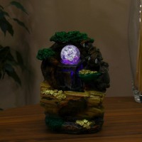 Фонтан слоны с монетками в чаше 20х13 см (с подсветкой)