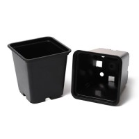 Горшок для рассады, 1 л, 11 × 11 × 12 см, чёрный