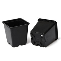 Горшок для рассады, 1 л, 11 × 11 × 12 см, чёрный