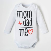 Боди детское «Крошка Я» Mum+Dad, рост 86-92 см, белое