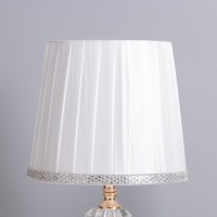 Лампа настольная "Ким" 1х40Вт Е27 1х5Вт LED белый/золото 23х23х40см