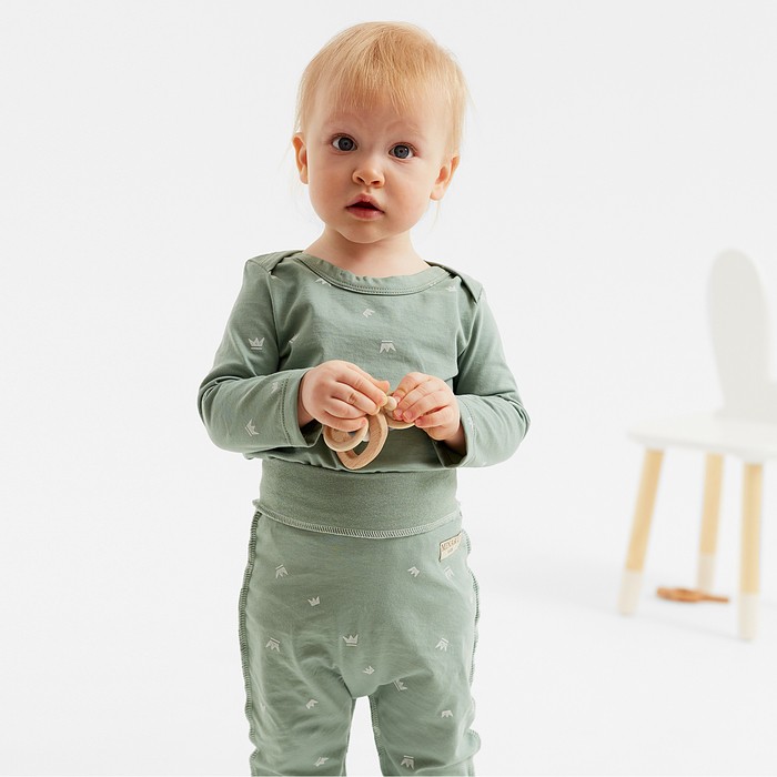 Боди детское MINAKU, цвет оливковый, рост 62-68 см