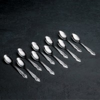 Ложка чайная «Славяна», h=14,5 см, толщина 1,2 мм, цвет серебряный