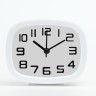 Будильник, дискретный ход, 10 х 8 х 4 см, белый Будильник, дискретный ход, 10 х 8 х 4 см, белый