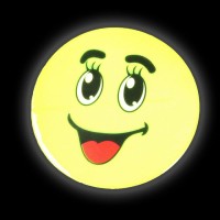 Светоотражающие наклейки «Смайлики», d = 7,5/5,5/2 см, 11 шт на листе, цвет жёлтый