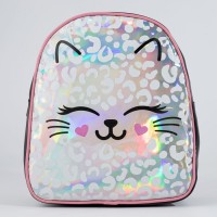 Рюкзак искусственная кожа, MEOW, кот, голография, 27 х 23 х 10 см
