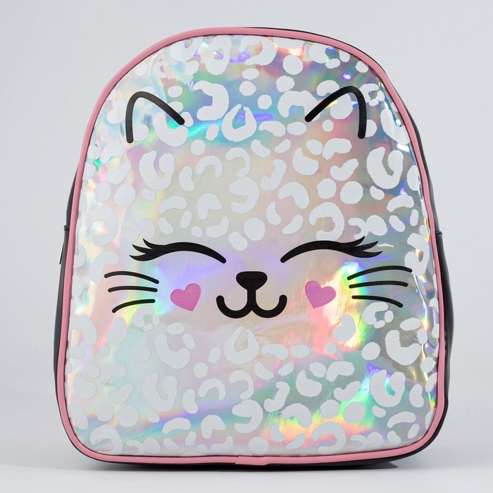 Рюкзак искусственная кожа, MEOW, кот, голография, 27 х 23 х 10 см