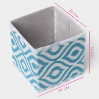 Короб для хранения Доляна «Лагуна», 14×14×14 см, бирюзовый