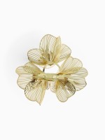 Брошь «Цветы» незабудки, цвет белый в золоте