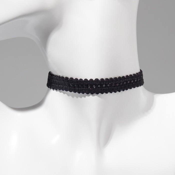 Чокер «Ассорти» ажур, (набор 6 шт.), чёрный,30.5 см