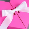 Подарочная коробка - сердце, самосборная, розовая, с лентой, 17×17×6 см