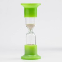 Песочные часы настольные на 3 минуты, h-12 см, d - 4.4 см, упаковка пакет, микс