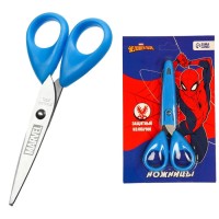 Ножницы детские 13 см, с защитным колпачком, Человек-паук