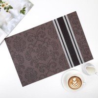 Салфетка сервировочная на стол «Вензеля», 45×30 см, цвет коричневый