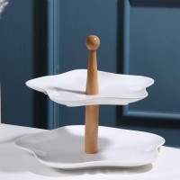 Блюдо 2-х ярусное «Эстет», d=22/26 см