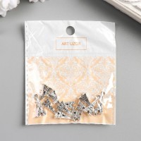 Декор для творчества металл "Эйфелева башня" серебро 2х0,9 см