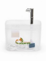 Фонтан для кошек и собак «Пижон», 1.5 л, 16.5×13×12 см, евророзетка, прозрачный