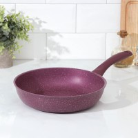 Сковорода Trendy style, d=24 см, пластиковая ручка, антипригарное покрытие, цвет фиолетовый
