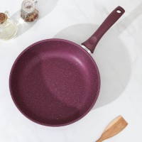Сковорода Trendy style, d=24 см, пластиковая ручка, антипригарное покрытие, цвет фиолетовый