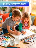 Альбом для рисования Calligrata «Смайлики» А4, 40 листов, на скрепке, плотность листов 100 г/м², обложка из мелованного картона