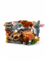 Фигурное кашпо "Пень с зайцами" 29х19х17см
