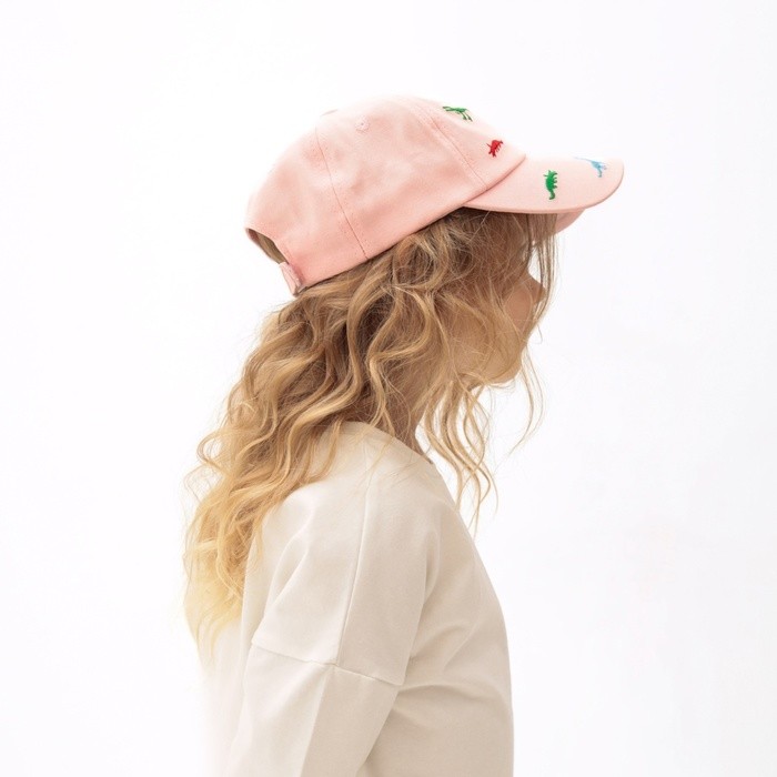 Кепка детская "Динозавры" MINAKU цвет розовый, размер р-р 50