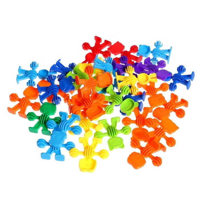 Конструктор обучающий «Забавные человечки», 34 детали Конструктор обучающий «Забавные человечки», 34 детали