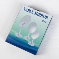 Зеркало настольное, d зеркальной поверхности 13,5 см, цвет серебристый