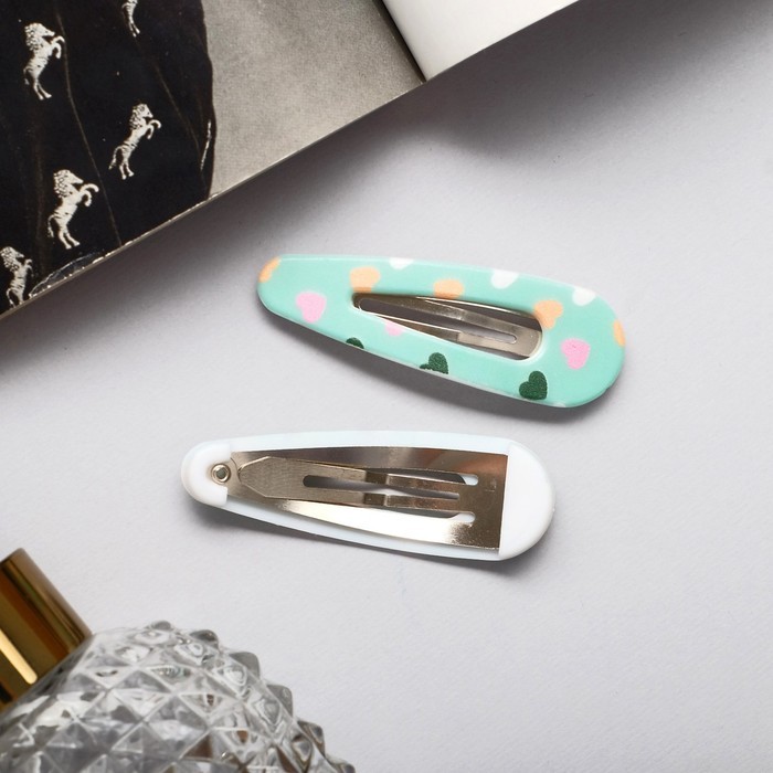 Невидимка для волос "Искорка" (набор 2 шт) лимончики, 5 см