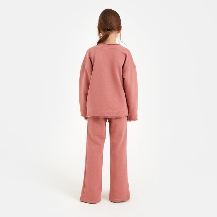 Костюм детский (свитшот, брюки) MINAKU, цвет терракот, рост 152 см