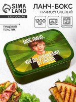 Ланч - бокс прямоугольный «Не отвлекай от обеда», 1200 мл
