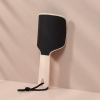 Тёрка для ног, изогнутая, наждачная, двусторонняя, 20,5 см, цвет «слоновая кость»