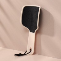 Тёрка для ног, изогнутая, наждачная, двусторонняя, 20,5 см, цвет «слоновая кость»