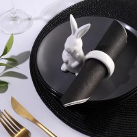 Кольцо для салфеток Доляна «Зайка», 9.1×4.3×10.5 см, доломит, белое