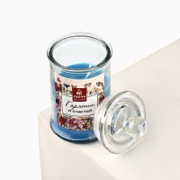 Свеча ароматическая в банке «Гармонии и счастья» аромасвеча, аромат цветочный, 5,9 х 11 см