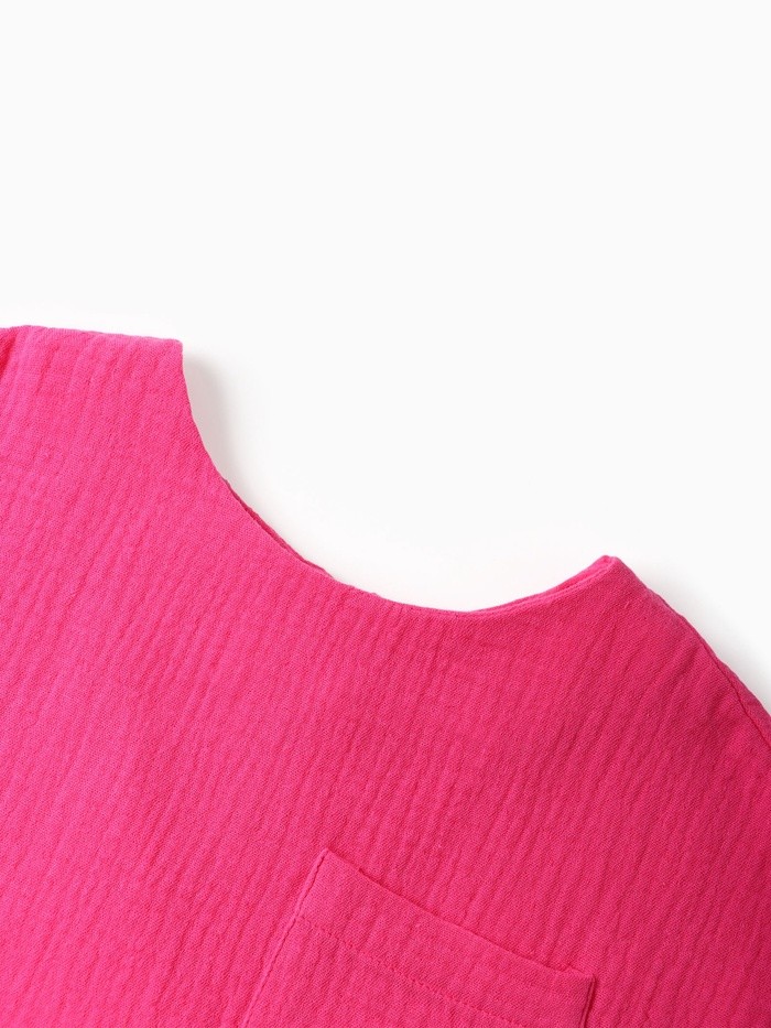 Топ из муслина для девочки KAFTAN, рост 98 см, розовый