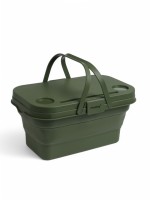 Корзина - столик maclay 2 в 1, складная, 47×28.5×23.5 см, зелёная