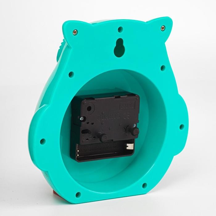 Часы - будильник детские «Совушка», с подвесом, дискретный ход, d-9 см, 14.5×4×16 см