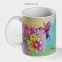 Кружка-хамелеон Доляна «Колибри», 350 мл, керамика, небольшие дефекты