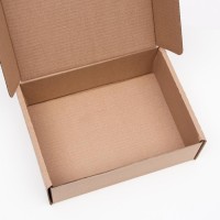 Коробка складная, бурая, для подарков, хранения и отправки посылок, 27×21×9 см