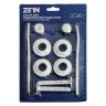 Набор для подключения радиатора ZEIN, 1" x 1/2", с двумя кронштейнами